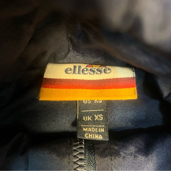 VTG 90s Ellesse Hooded Zip Up Softshell Logo Jacket - Picture 6 of 14